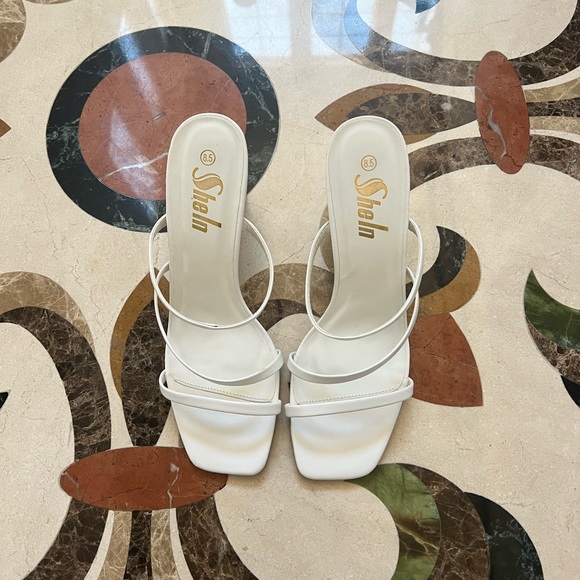White Strap Heels - Picture 2 of 6